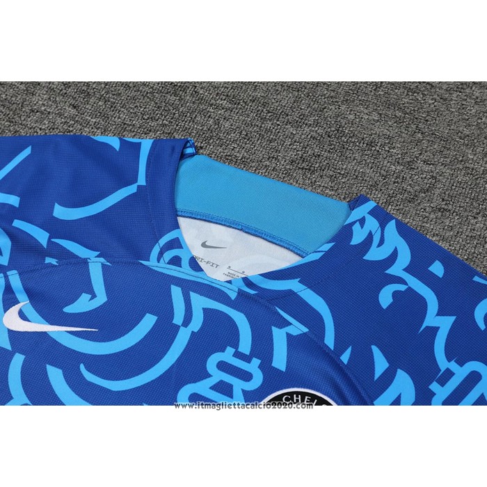 Tuta da Track Chelsea Manica Corta 2022 2023 Blu - Pantalon Corto